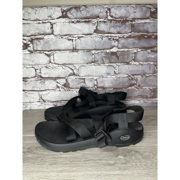 Chaco Z/Cloud Vibram Black Nylon Hiking Trail AnkleStrap Sandals Men 13M US/46EU - Picture 16 of 16
